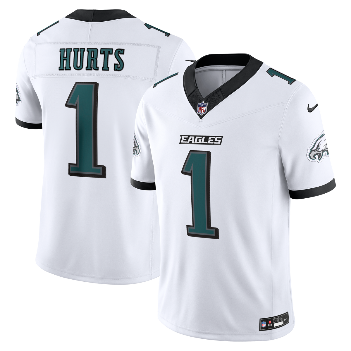 Men's Philadelphia Eagles Jalen Hurts Kelly Green Alternate Stitched Jersey