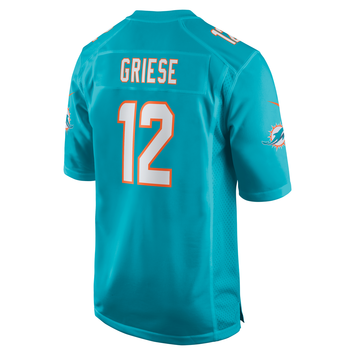 Men's Miami Dolphins Bob Griese Aqua Game Retired Player Jersey