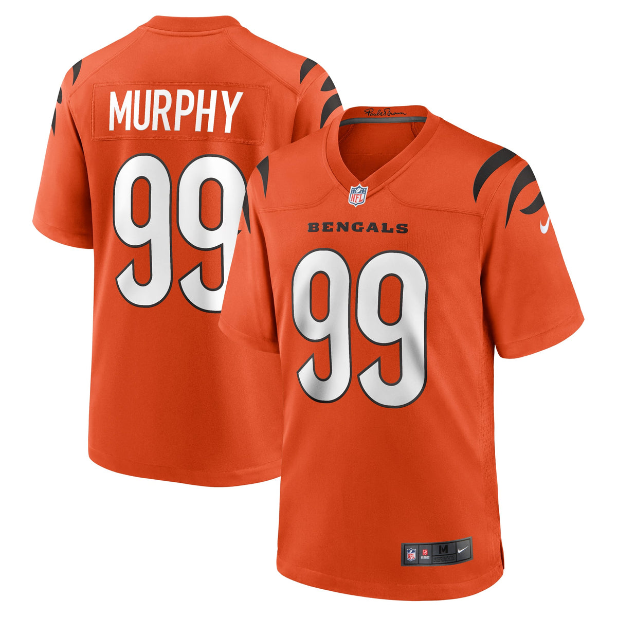 Men's Cincinnati Bengals Myles Murphy White Team Jersey