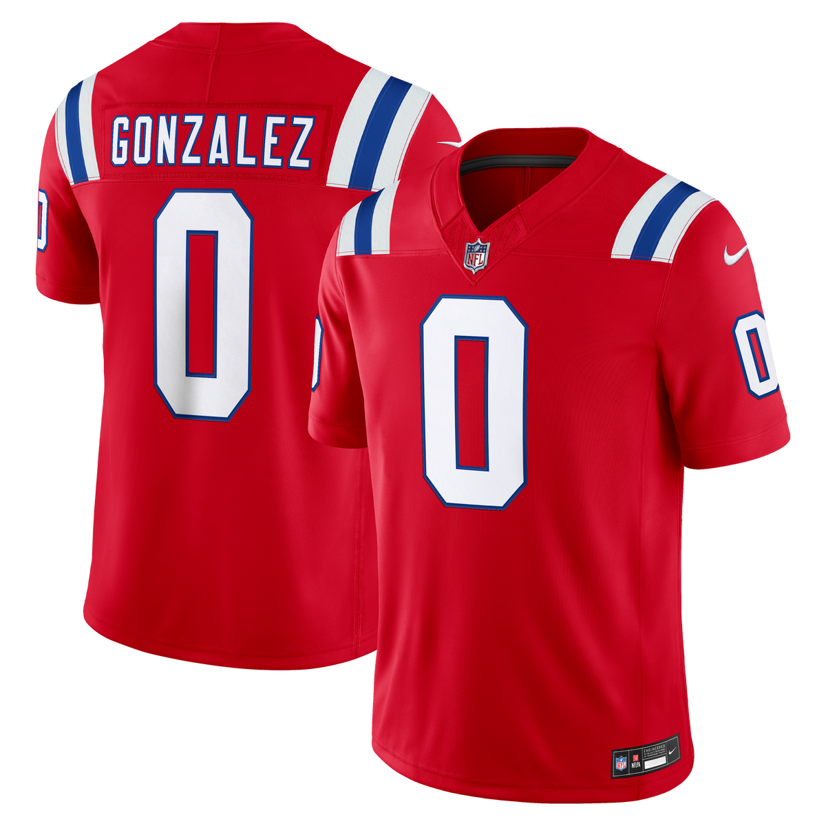 Men's New England Patriots Christian Gonzalez White Stitched Jersey