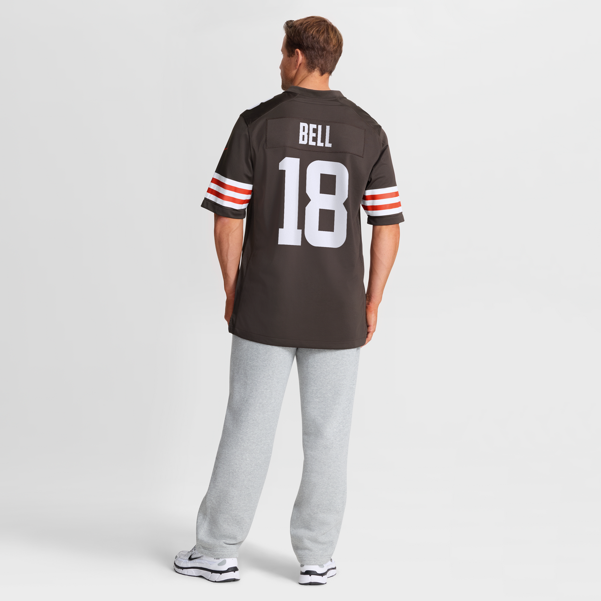 Men's Cleveland Browns David Bell Brown Jersey