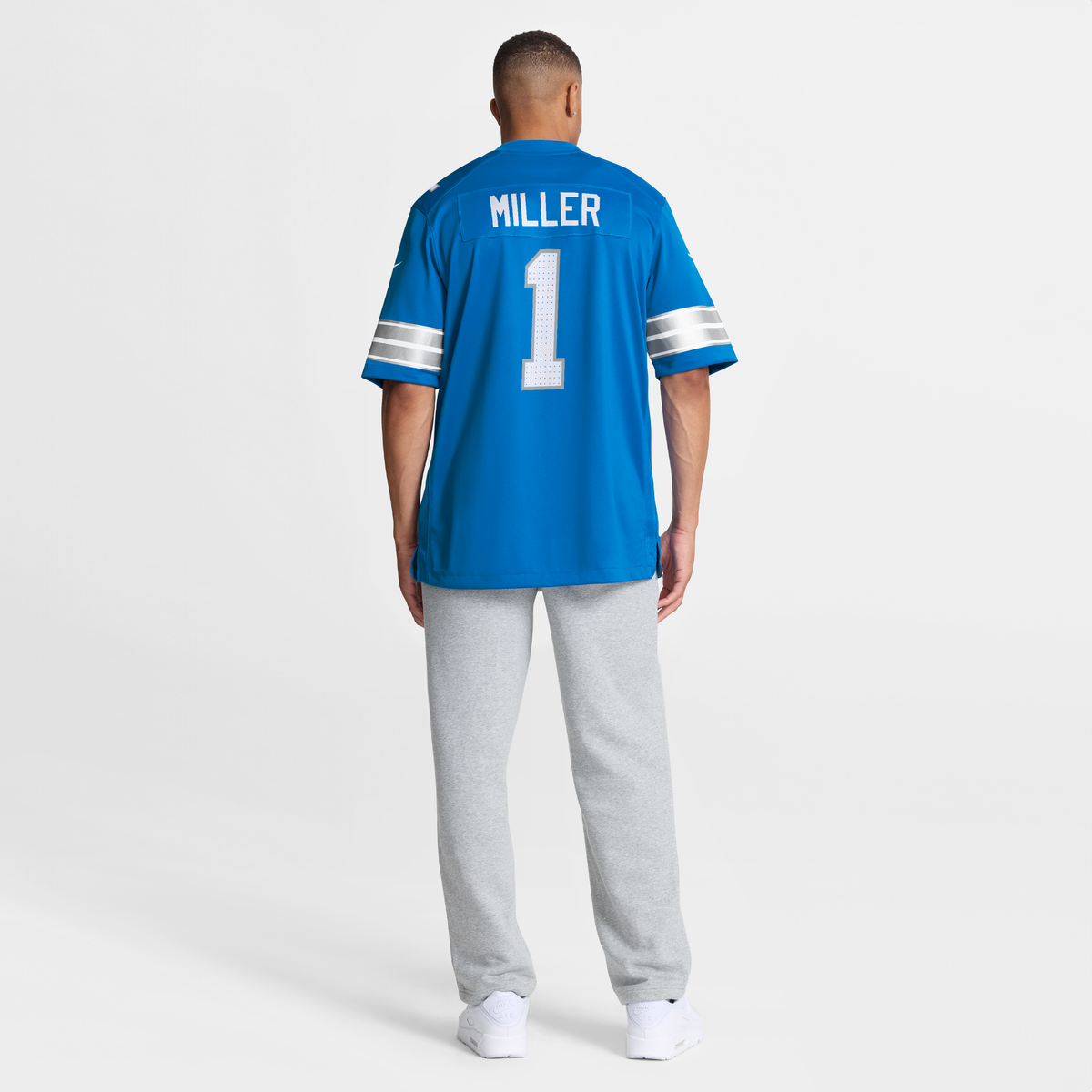 Men's Detroit Lions Blake Miller Blue Team Jersey