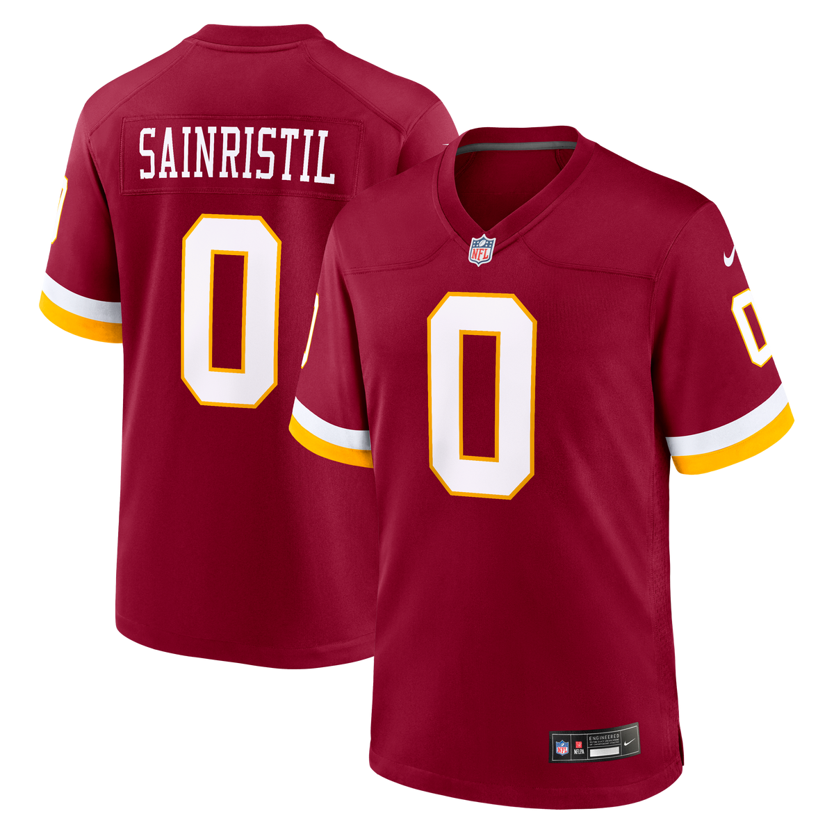 Men's Washington Commanders Mike Sainristil Black Hail Raiser Alternate Jersey
