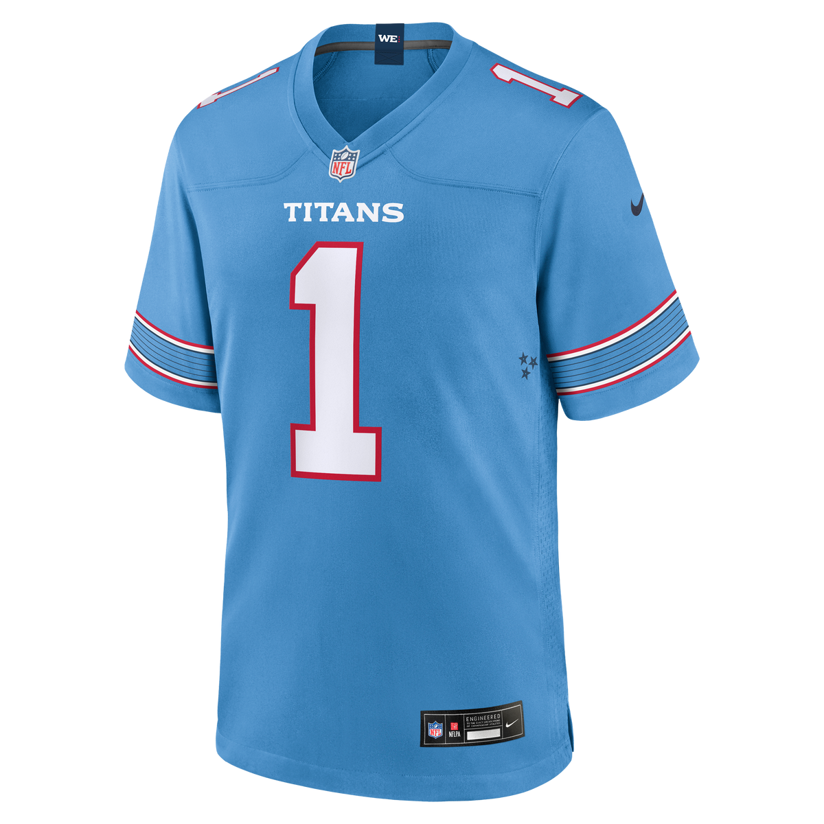 Men's Tennessee Titans Cameron Ward Light Blue Jersey