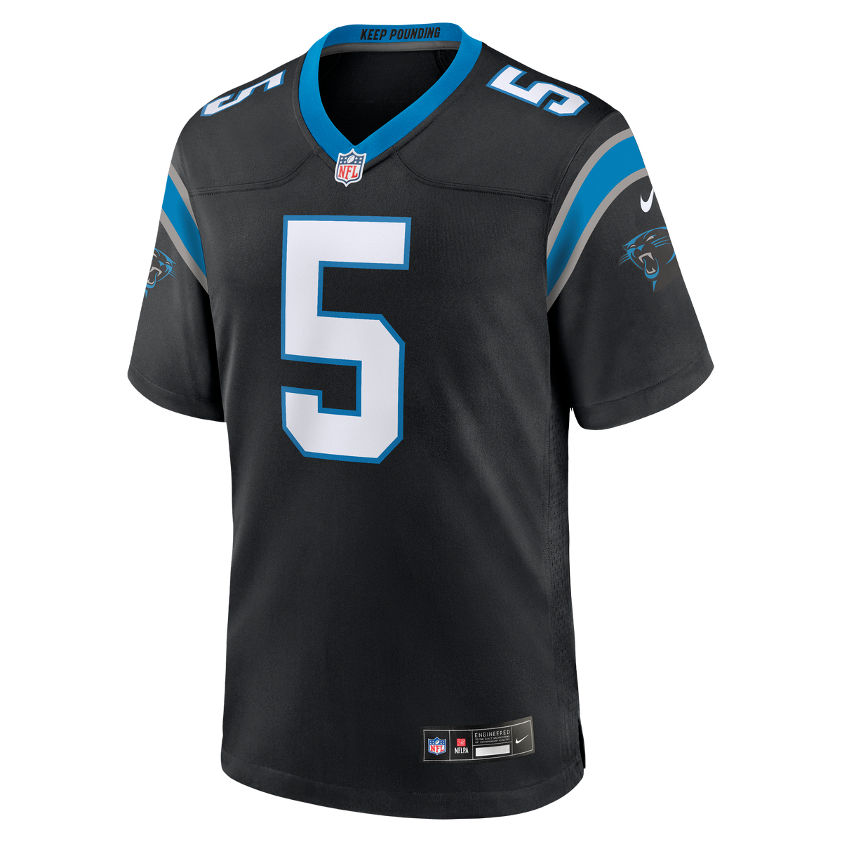 Men's Carolina Panthers Jaelan Phillips Black Jersey