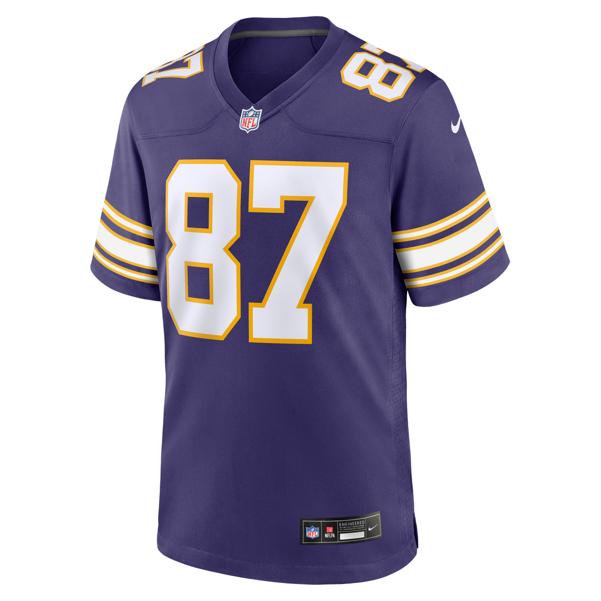 Men's Minnesota Vikings T J Hockenson Purple Classic Player Jersey