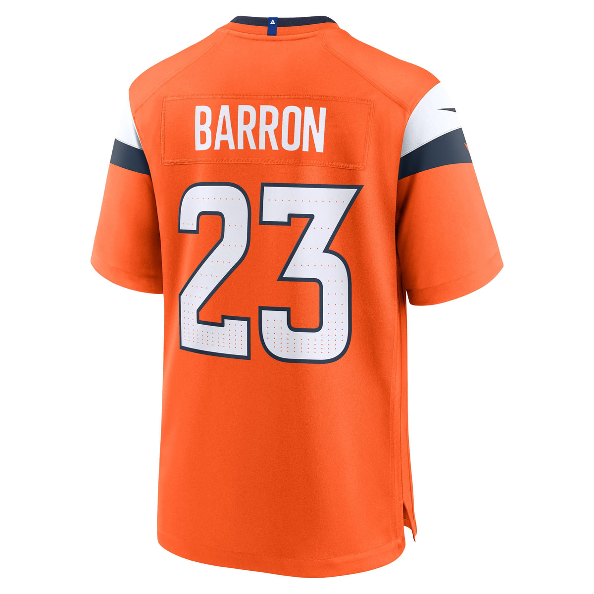 Men's Denver Broncos Jahdae Barron Orange Game Player Jersey