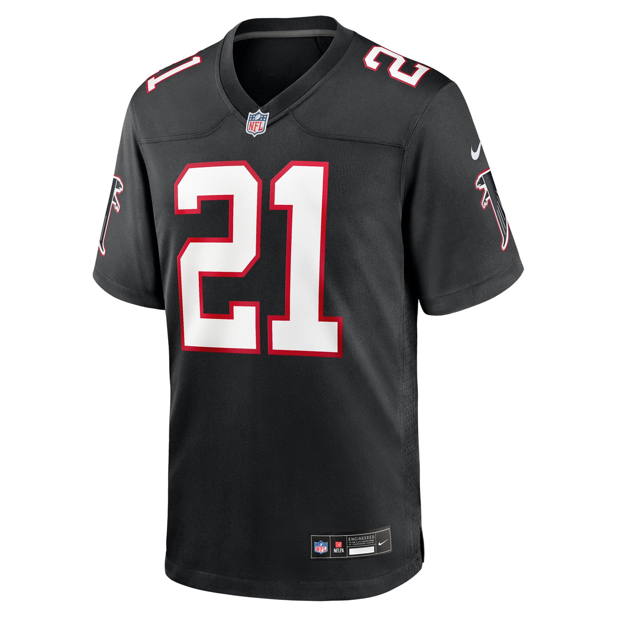 Men's Atlanta Falcons Deion Sanders Black Retired Player Alternate Jersey