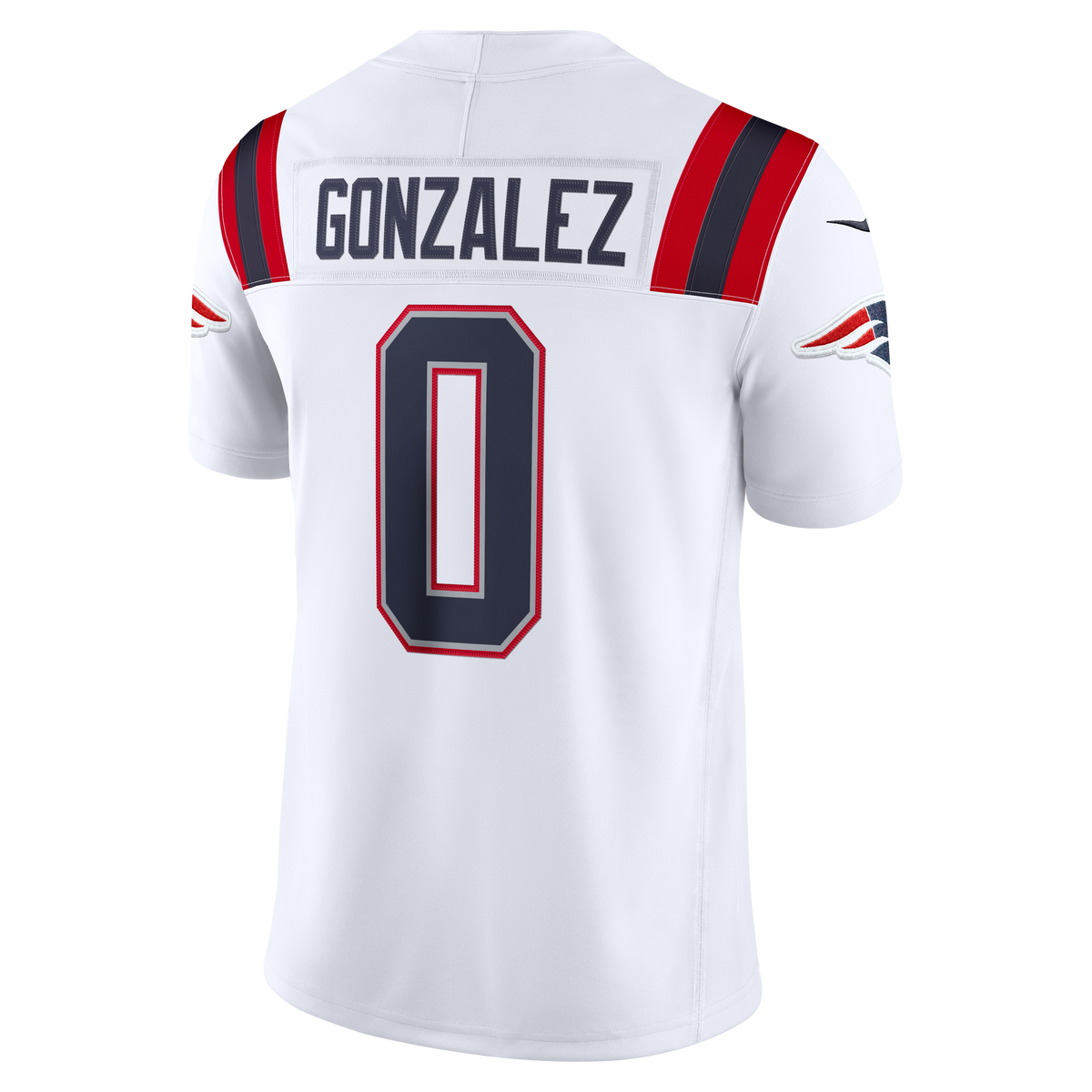 Men's New England Patriots Christian Gonzalez White Stitched Jersey