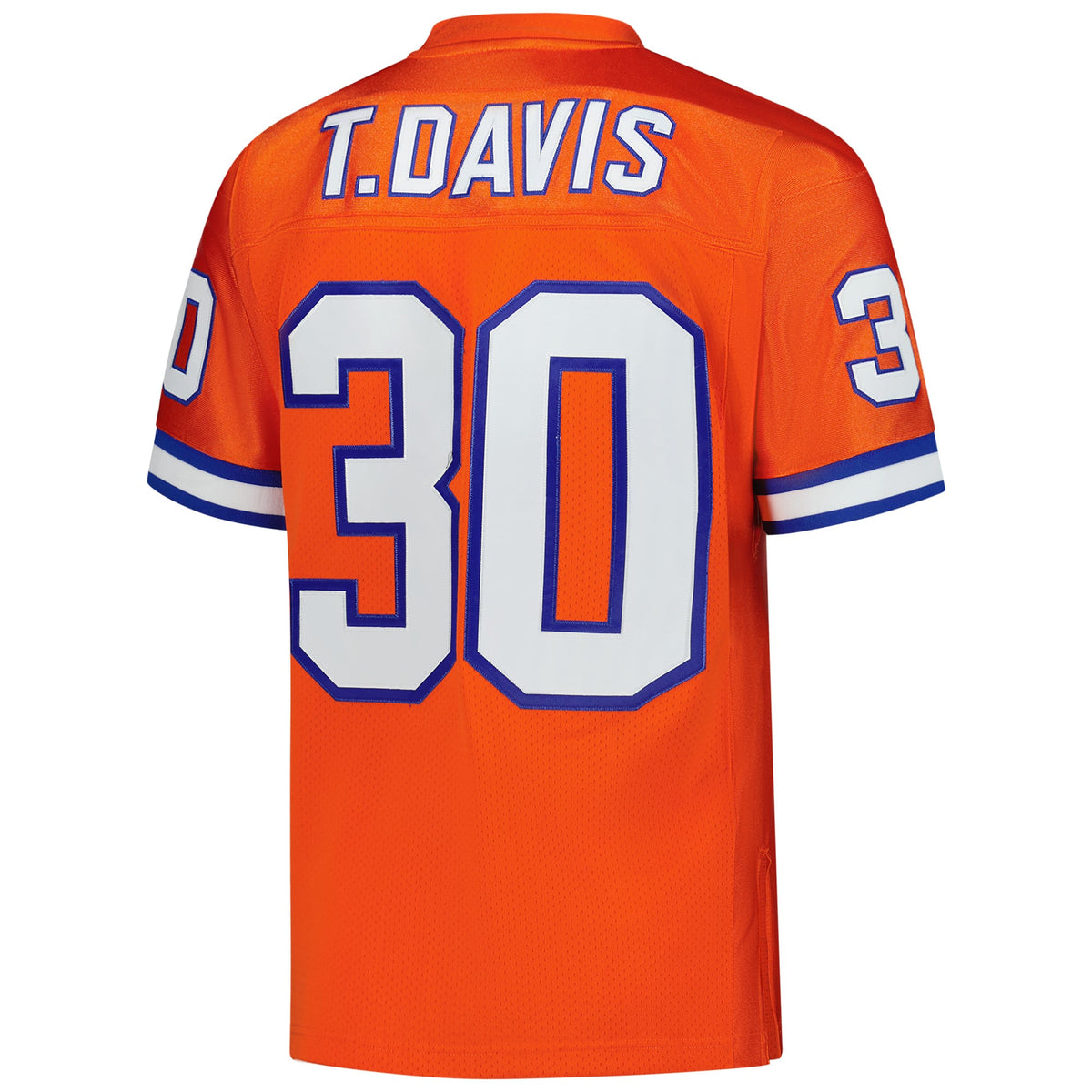 Men's Denver Broncos Terrell Davis Orange 1995 Throwback Retired Player Jersey