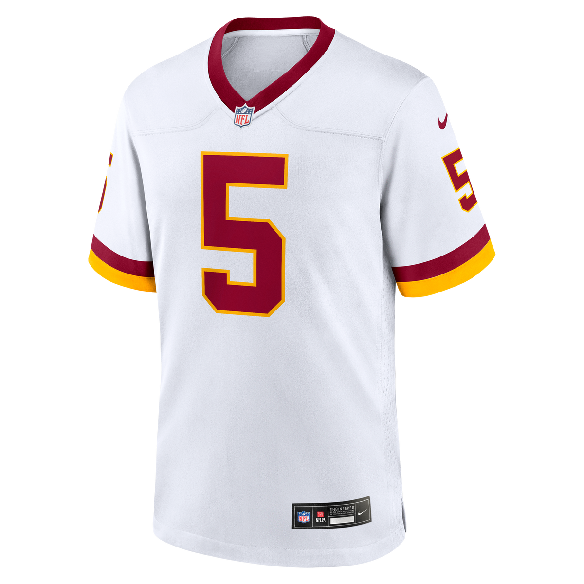 Men's Washington Commanders Jayden Daniels White Game Super Bowl Era Jersey