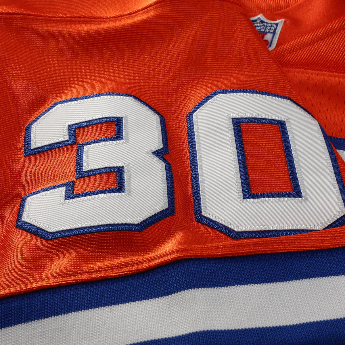 Men's Denver Broncos Terrell Davis Orange 1995 Throwback Retired Player Jersey