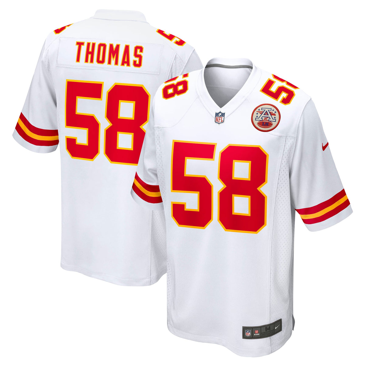 Men's Kansas City Chiefs Derrick Thomas White Retired Player Jersey