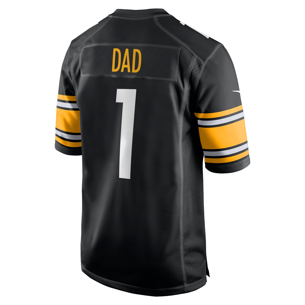 Men's Pittsburgh Steelers Number 1 Dad Black Jersey
