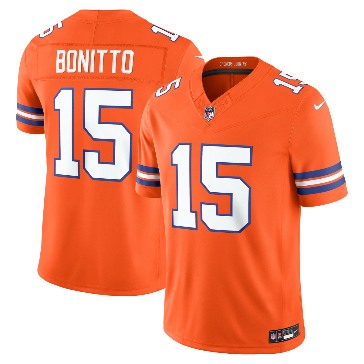 Men's Denver Broncos Nik Bonitto Navy Alternate Stitched Jersey