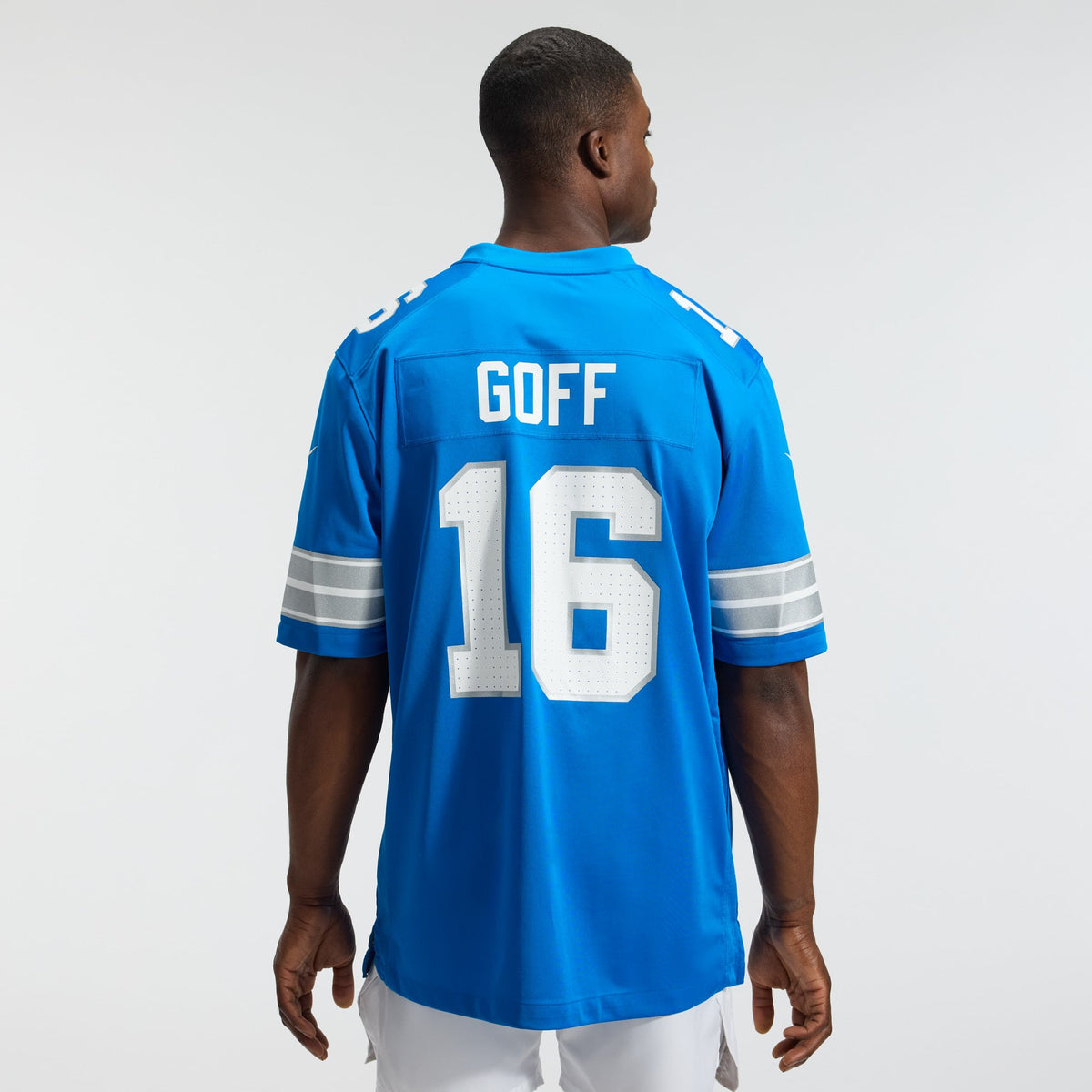 Men's Detroit Lions Jared Goff White Jersey