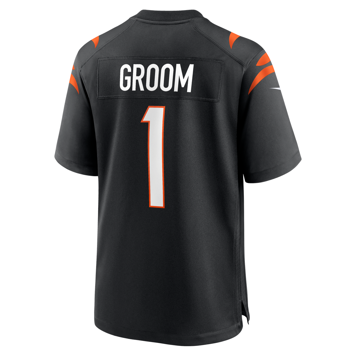 Men's Cincinnati Bengals Number 1 Groom Black Jersey
