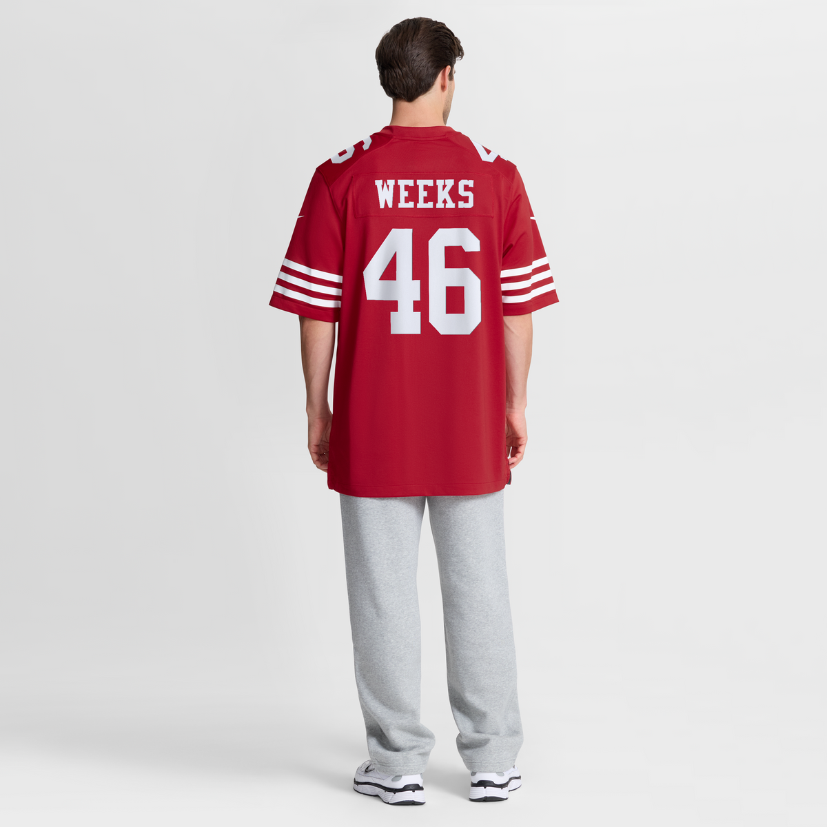 Men's San Francisco 49ers Jon Weeks Scarlet Team Jersey