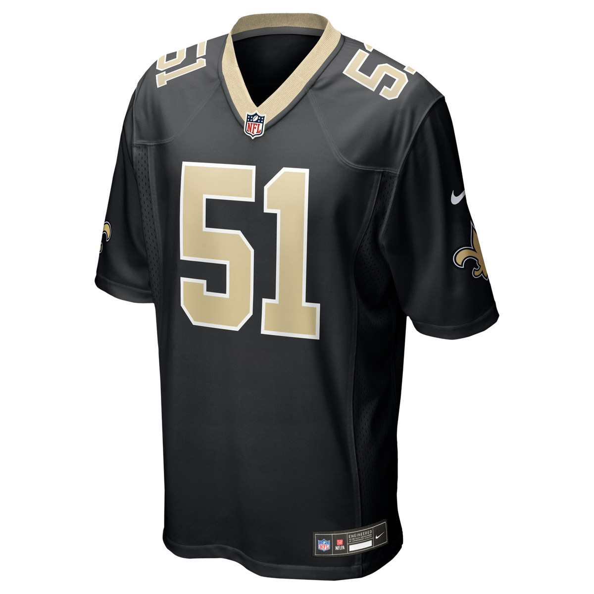 Men's New Orleans Saints Cesar Ruiz Black Player Jersey