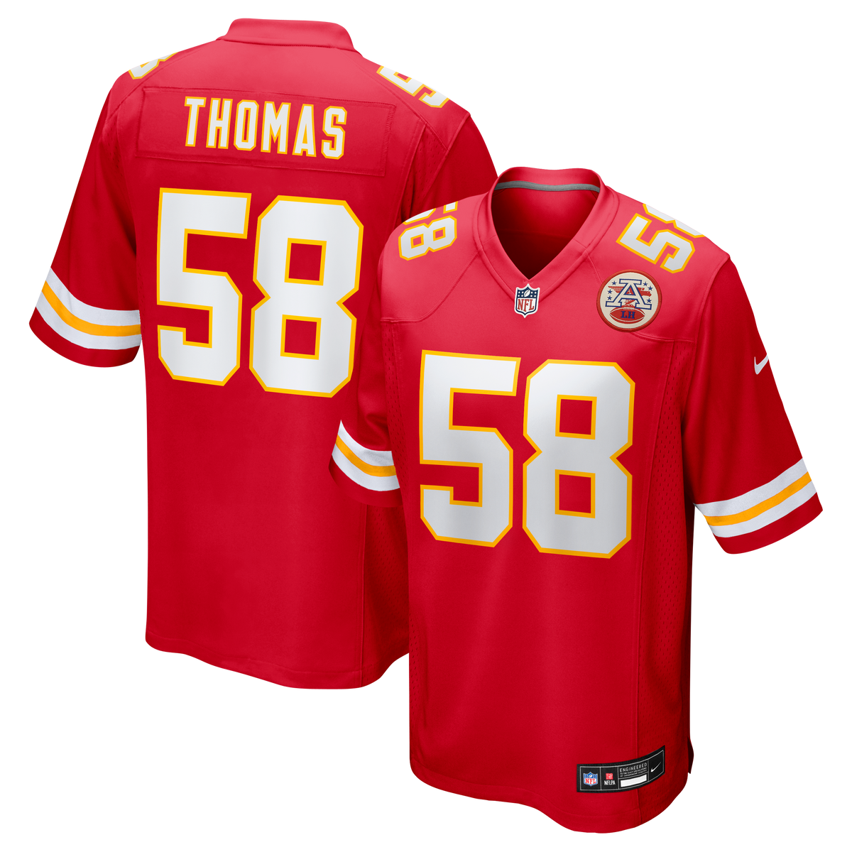 Men's Kansas City Chiefs Derrick Thomas White Retired Player Jersey