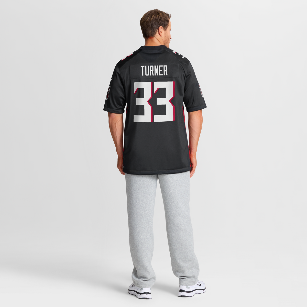 Men's Atlanta Falcons Michael Turner Black Game Retired Player Jersey
