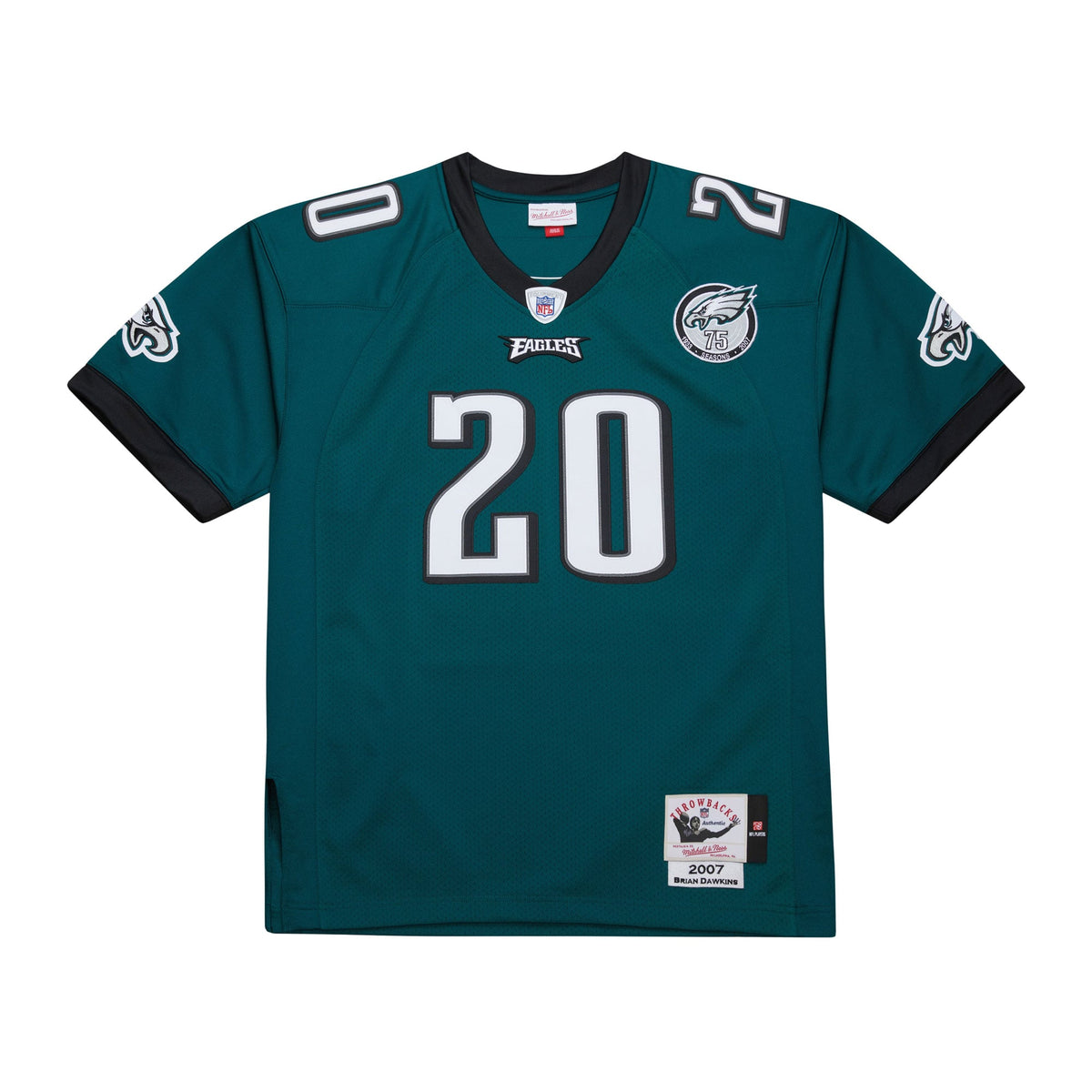 Men's Philadelphia Eagles 1996 Brian Dawkins White Throwback Retired Player Jersey