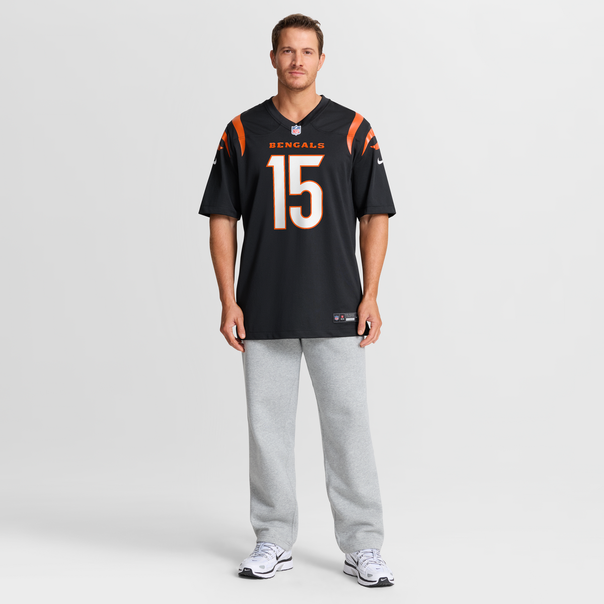 Men's Cincinnati Bengals Charlie Jones Black Team Jersey