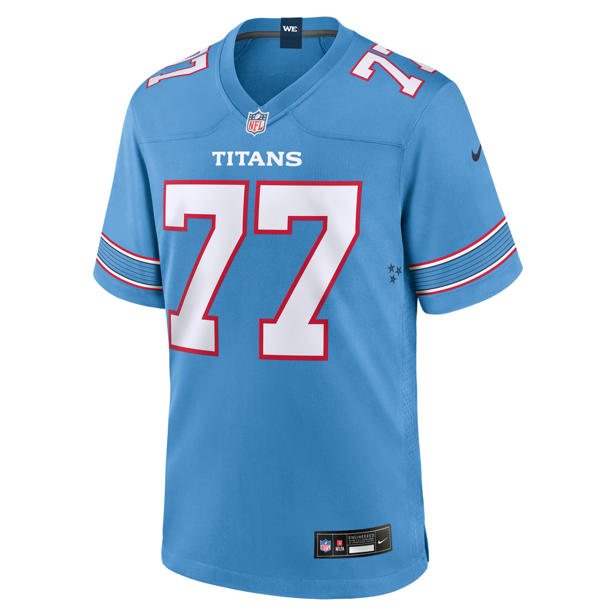 Men's Tennessee Titans Peter Skoronski Light Blue Jersey