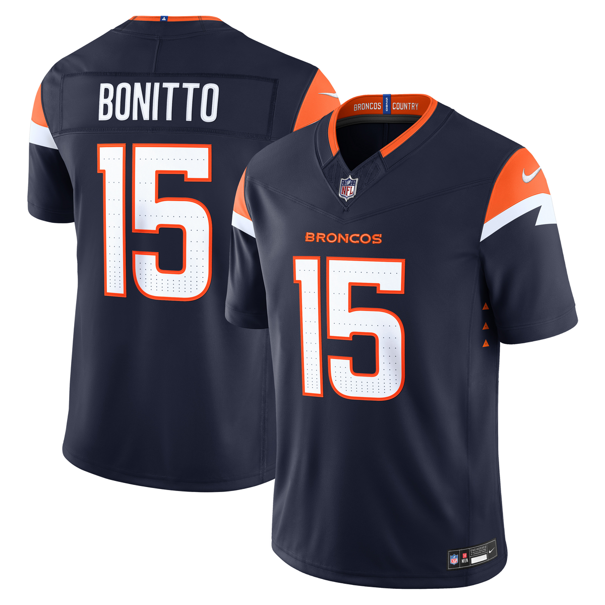 Men's Denver Broncos Nik Bonitto Navy Alternate Stitched Jersey