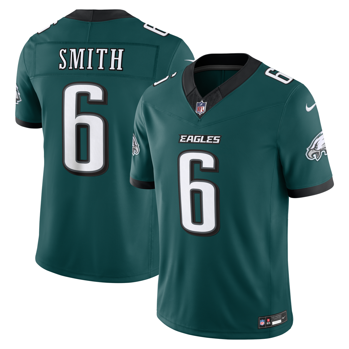 Men's Philadelphia Eagles DeVonta Smith Kelly Green Alternate Stitched Jersey