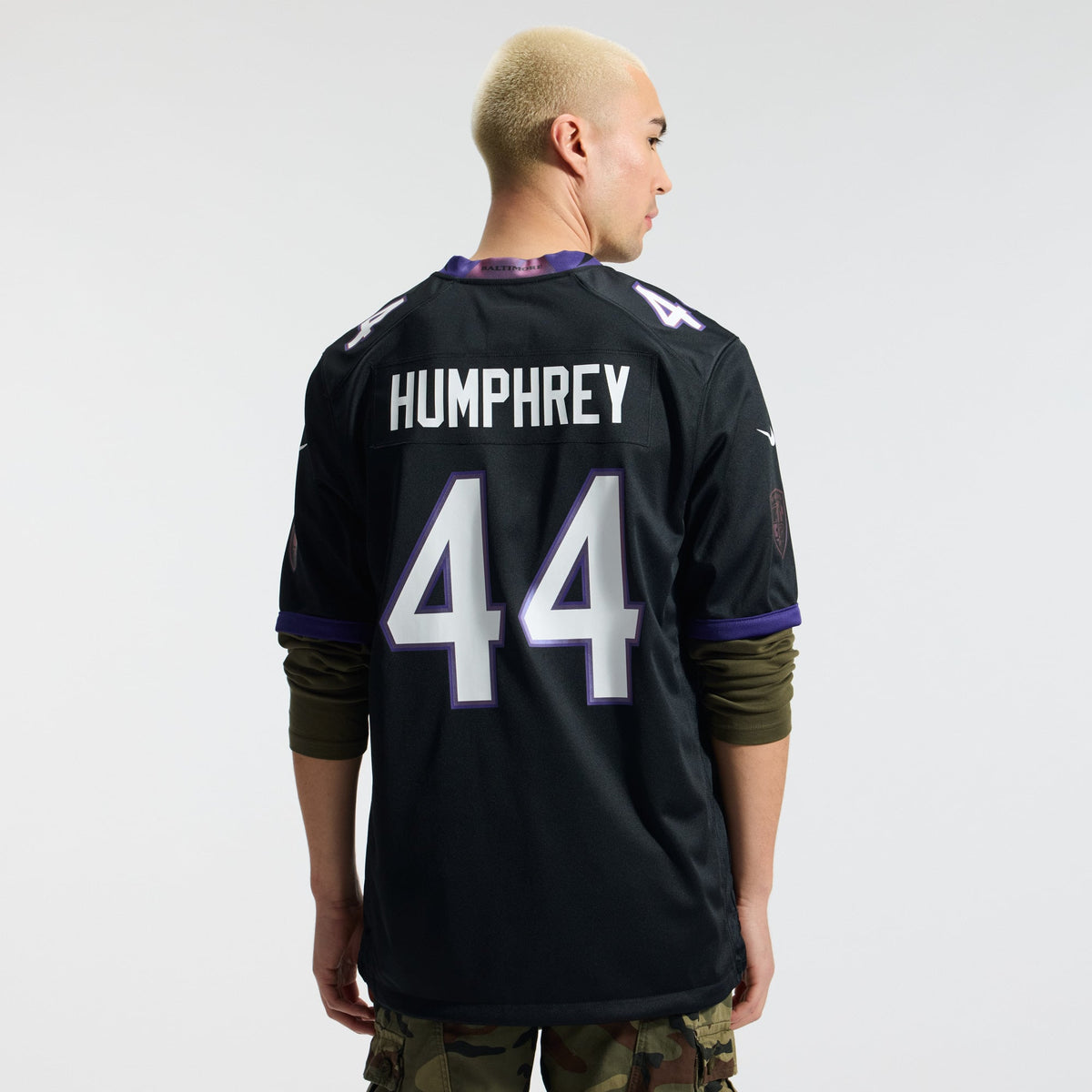 Men's Baltimore Ravens Marlon Humphrey Black Alternate Jersey