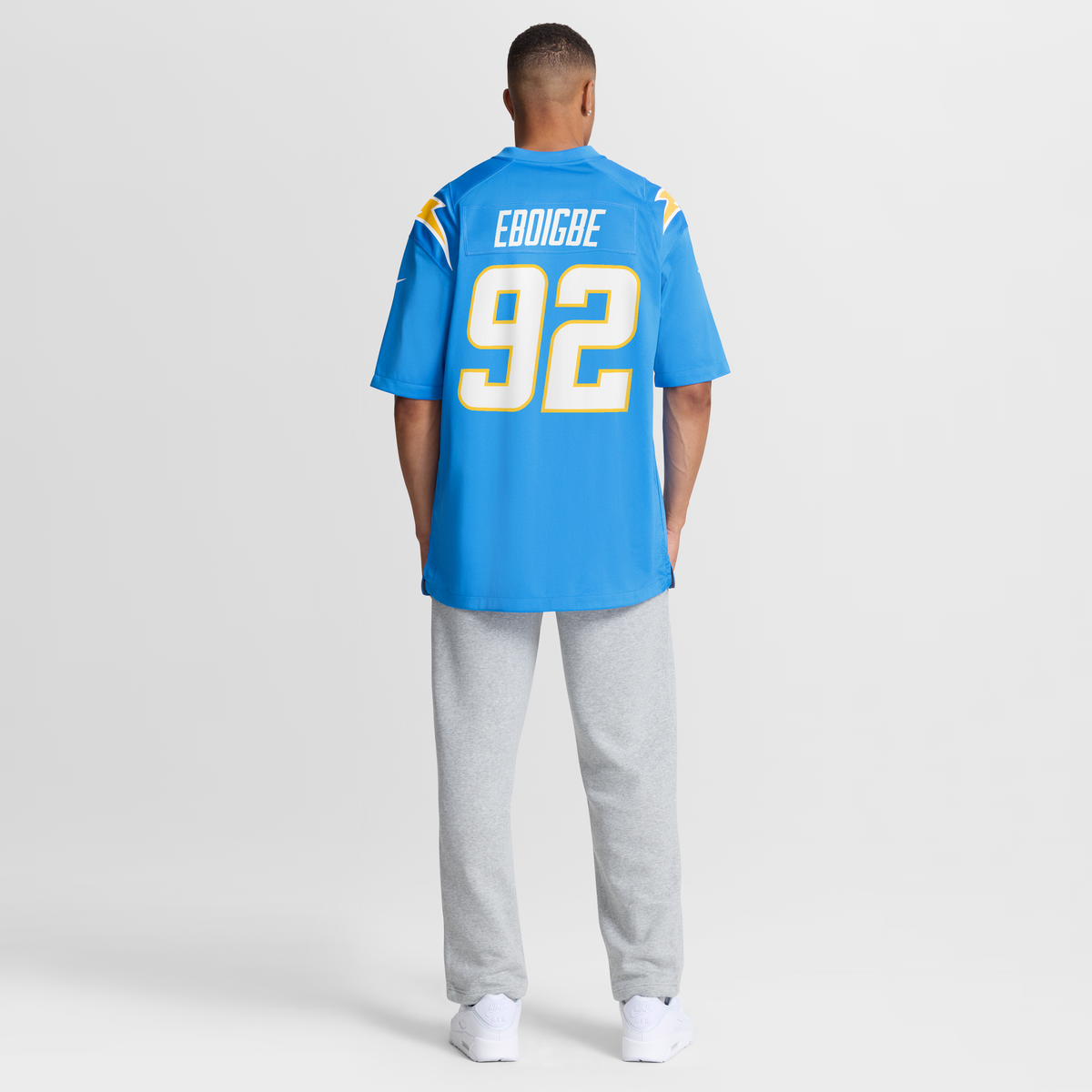 Men's Los Angeles Chargers Justin Eboigbe Powder Blue Team Jersey