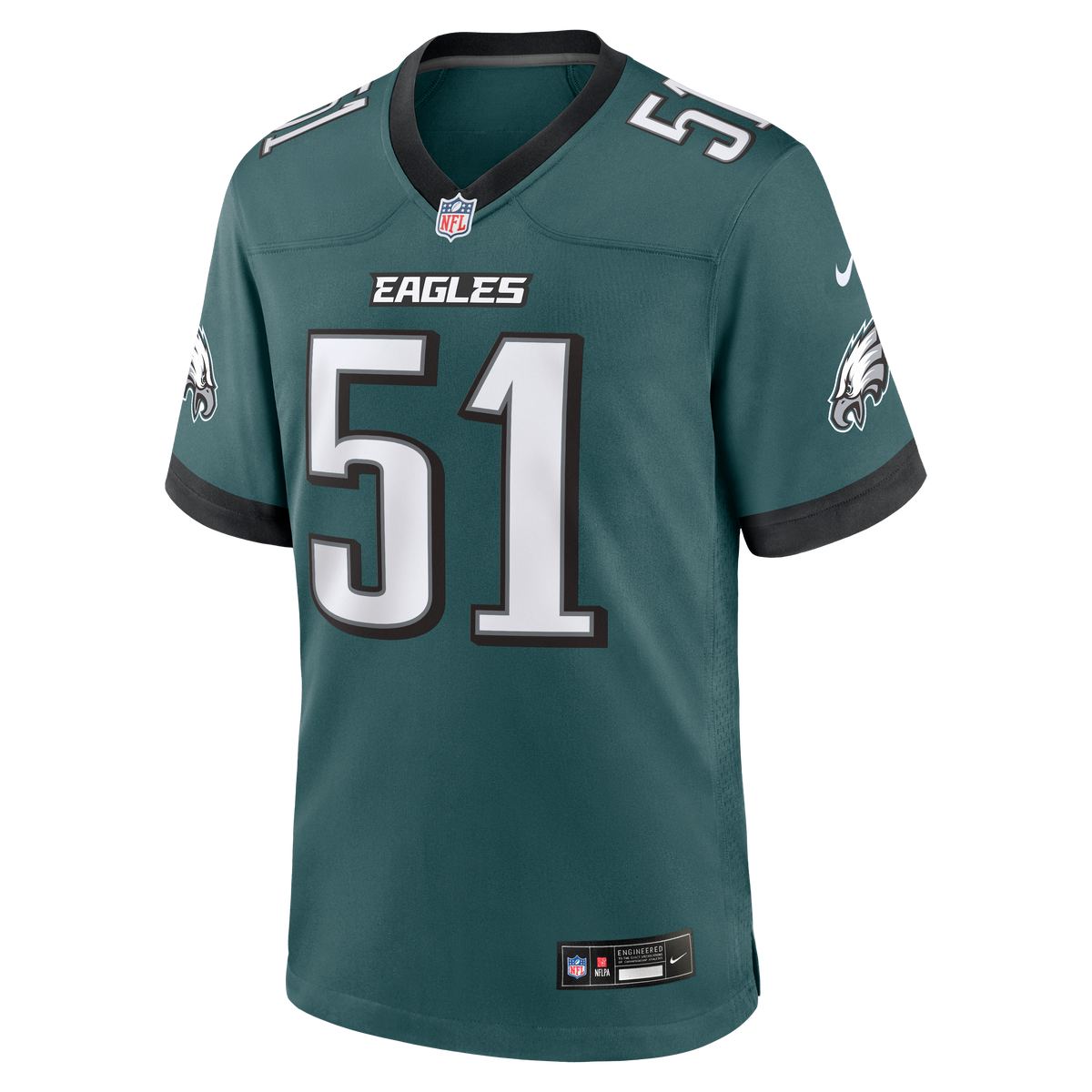 Men's Philadelphia Eagles Cam Jurgens Midnight Green Team Jersey