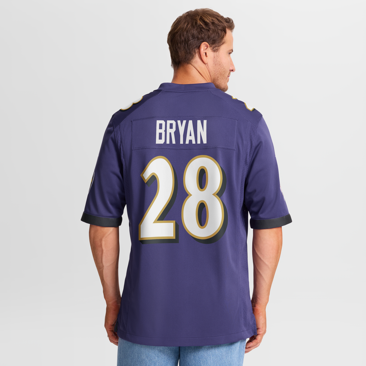 Men's Baltimore Ravens Taven Bryan Purple Team Jersey