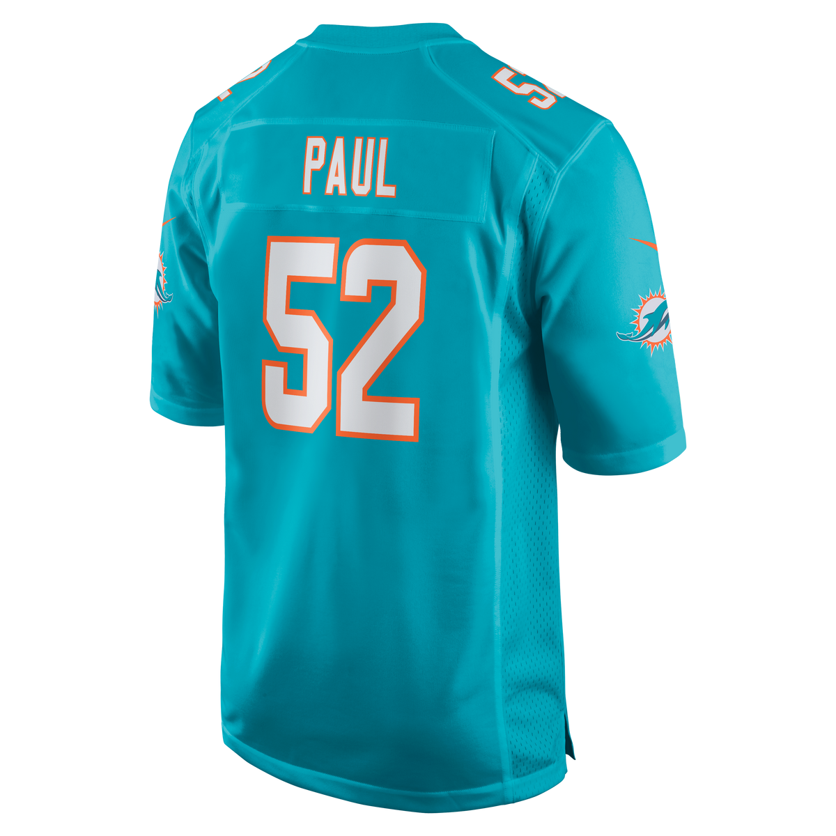 Men's Miami Dolphins Patrick Paul Aqua Jersey