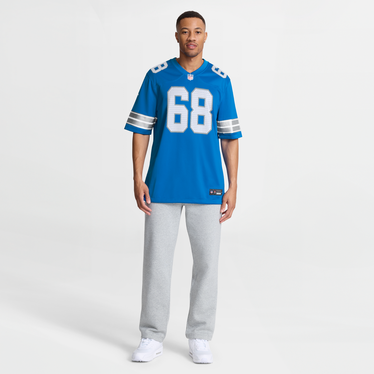 Men's Detroit Lions Taylor Decker Blue Team Jersey