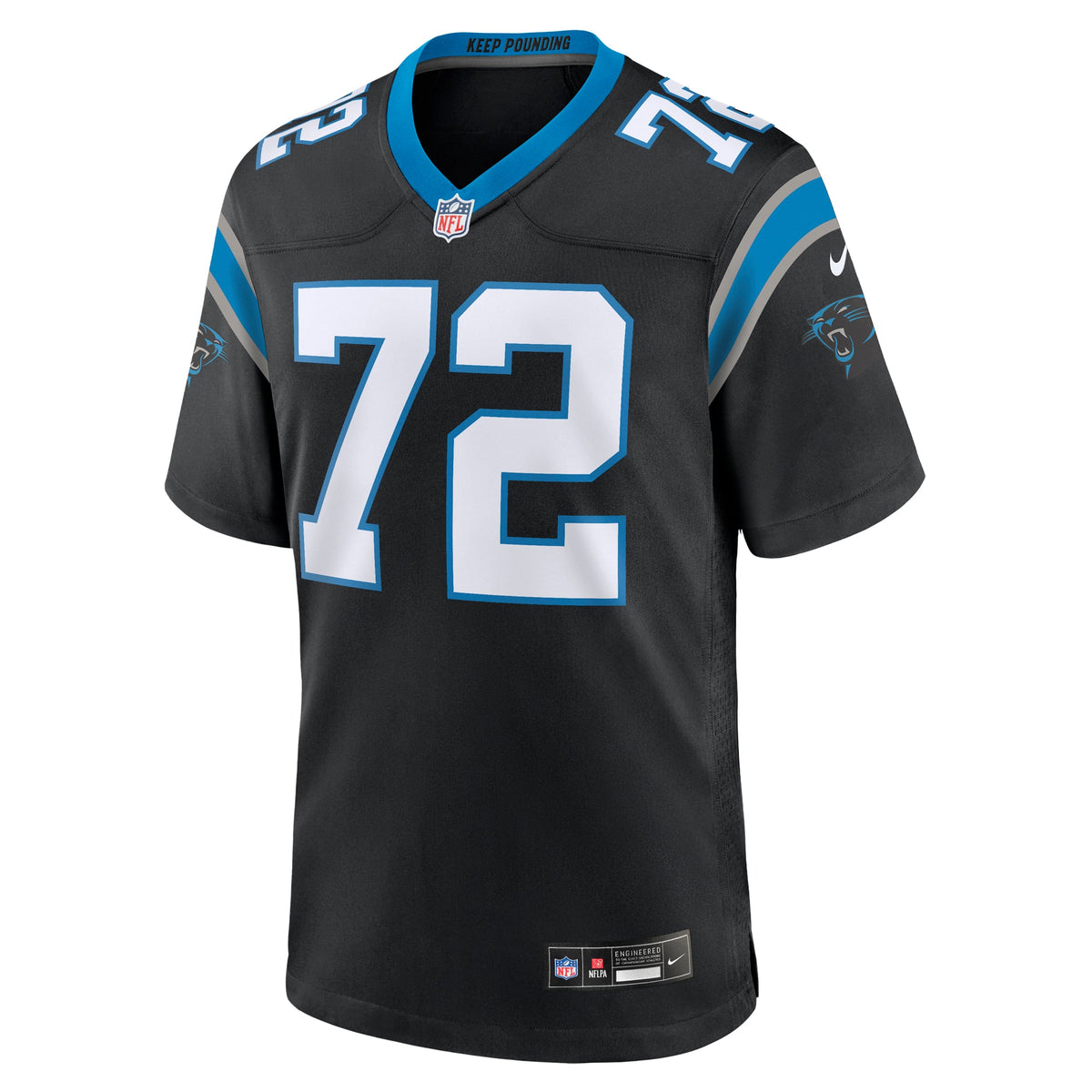 Men's Carolina Panthers Taylor Moton Black Team Jersey