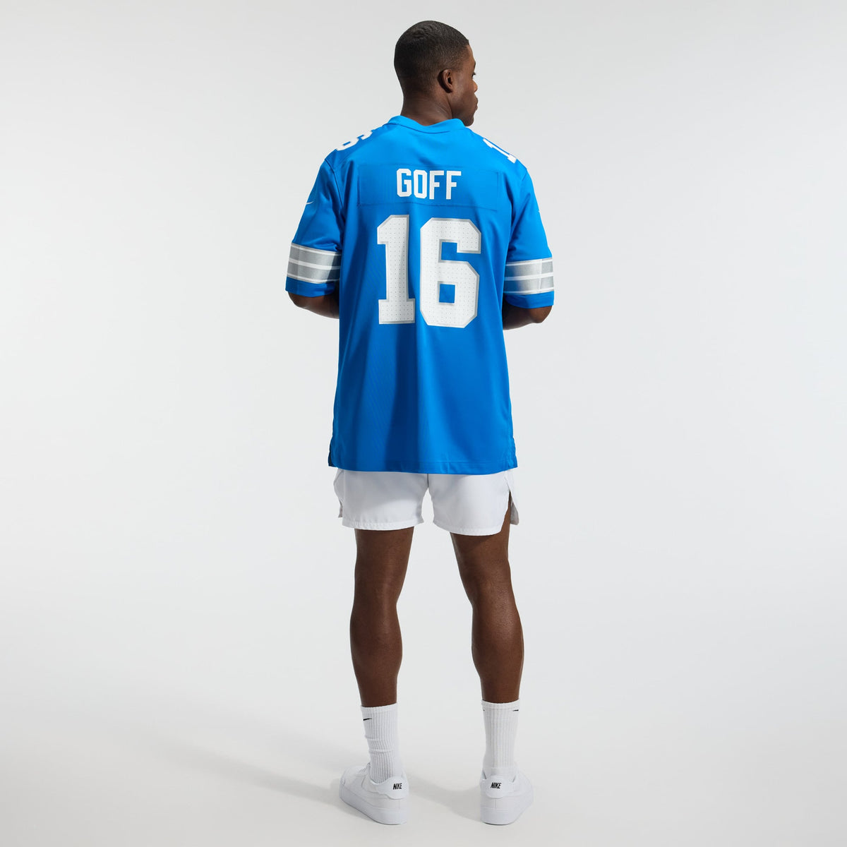 Men's Detroit Lions Jared Goff White Jersey