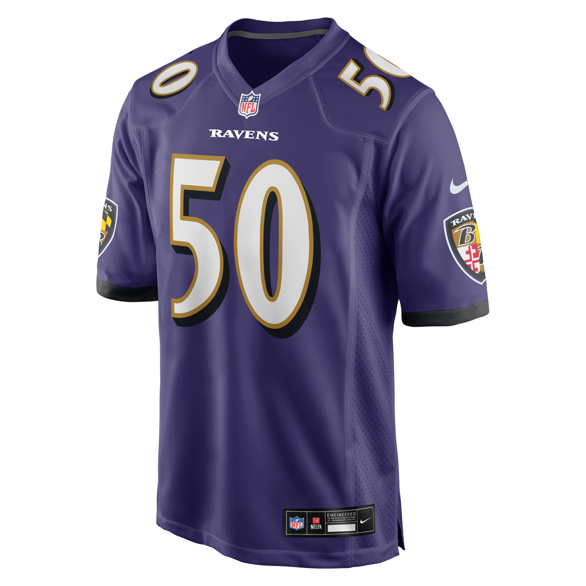 Men's Baltimore Ravens Adisa Isaac Purple Team Jersey