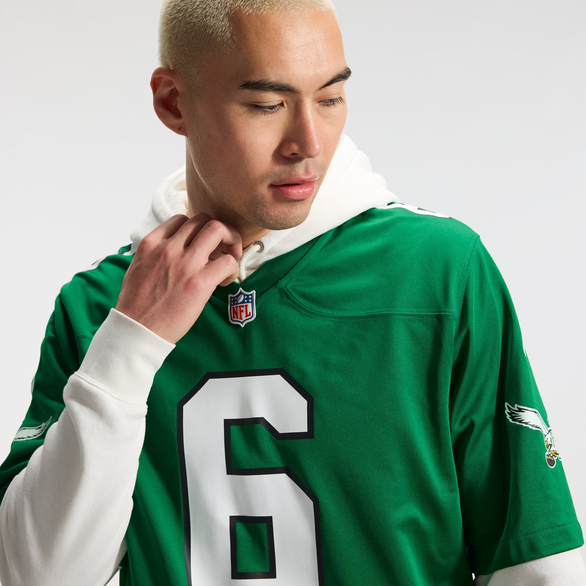 Men's Philadelphia Eagles DeVonta Smith Kelly Green Alternate Game Player Jersey