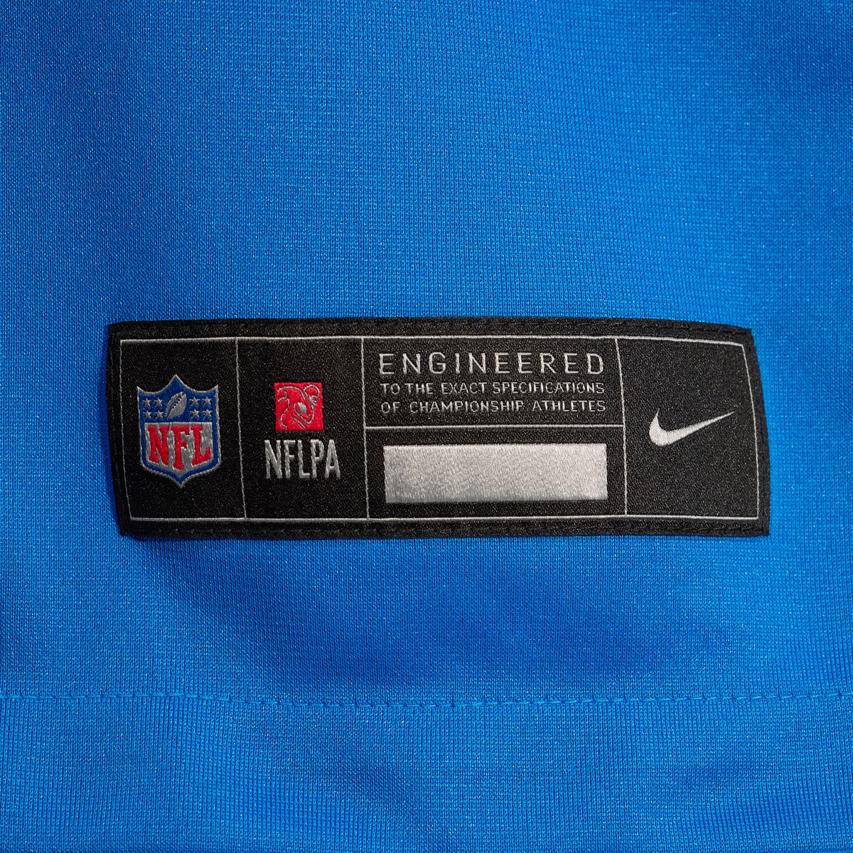 Men's Detroit Lions Derrick Barnes Blue Team Jersey