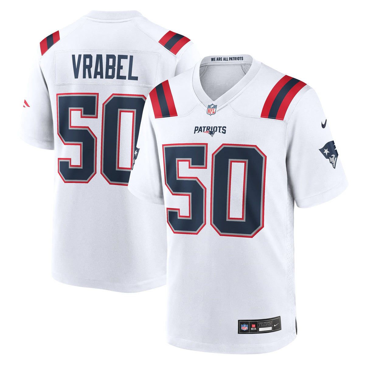 Men's New England Patriots Mike Vrabel Navy Game Retired Player Jersey