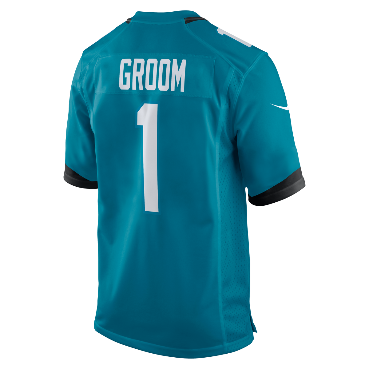 Men's Jacksonville Jaguars Number 1 Groom Teal Jersey