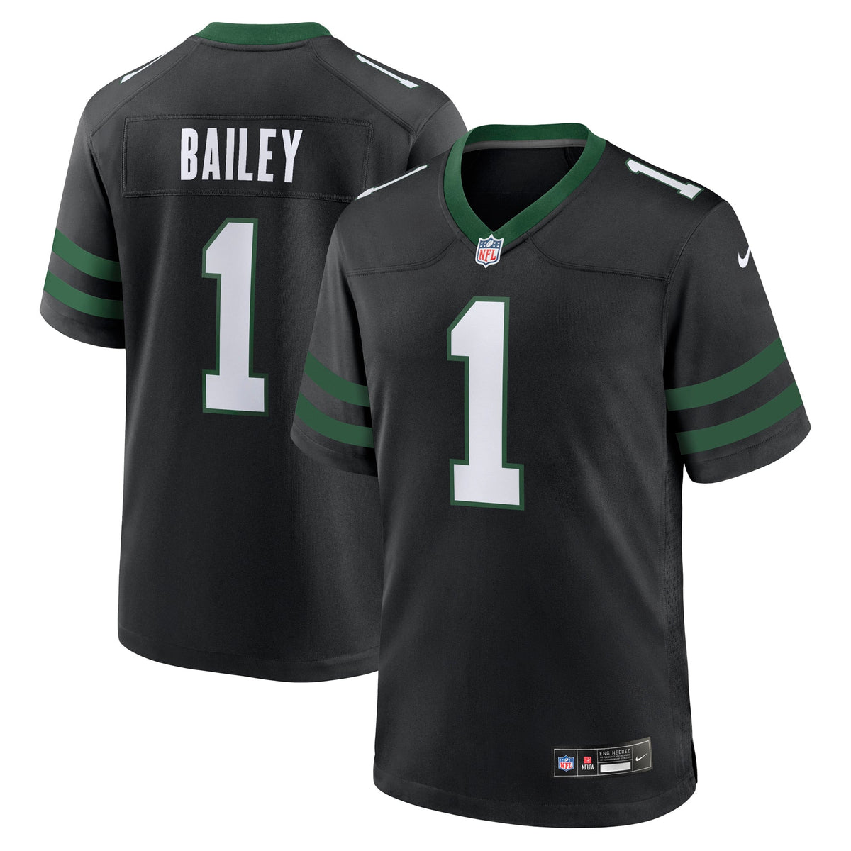 Men's New York Jets David Bailey Legacy Black Alternate Game Player Jersey