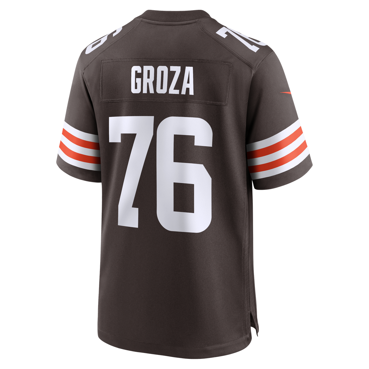 Men's Cleveland Browns Lou Groza Brown Game Retired Player Jersey