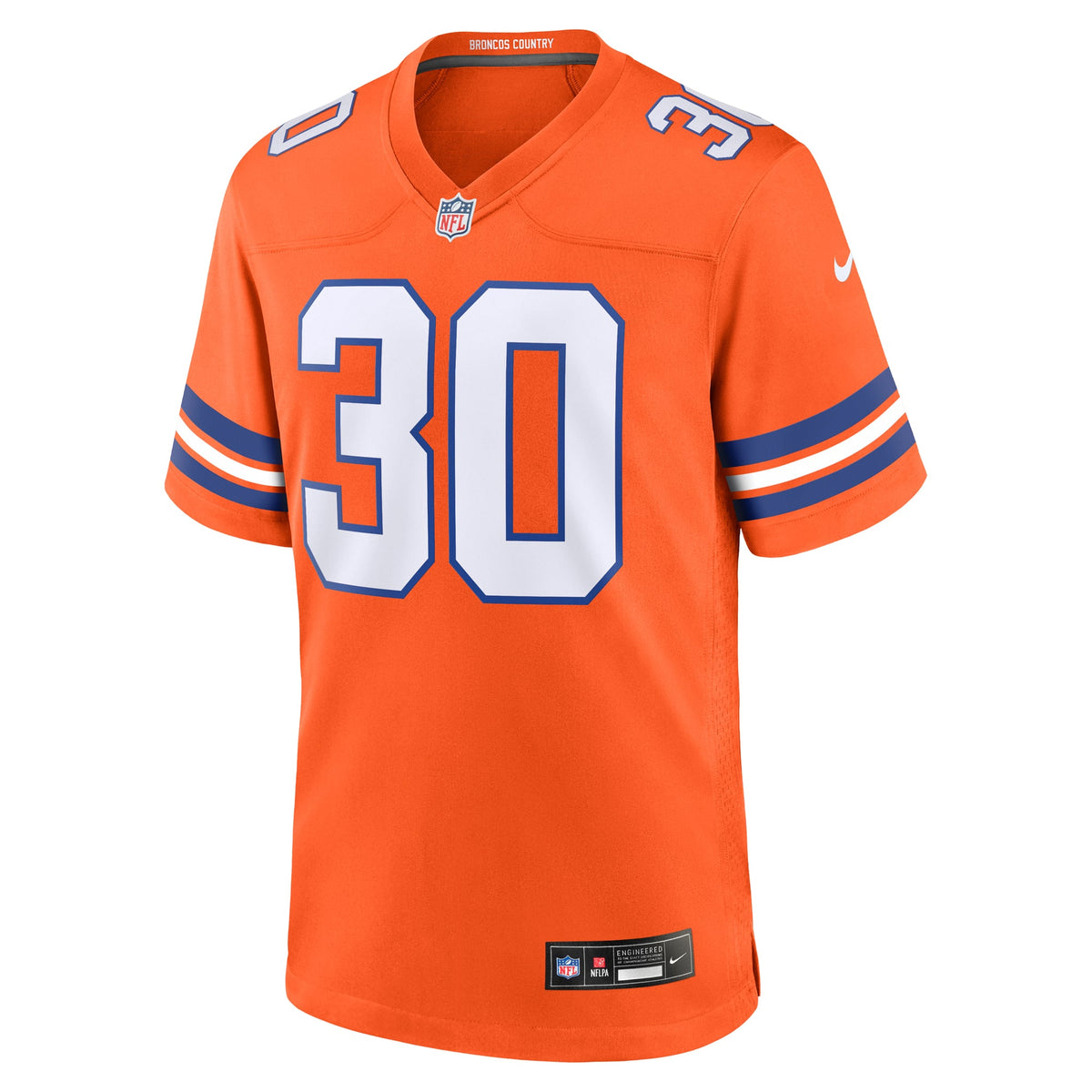 Men's Denver Broncos Terrell Davis Orange Retired Player Alternate Jersey
