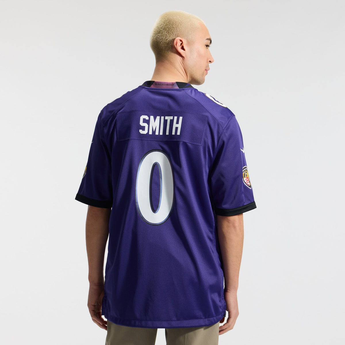 Men's Baltimore Ravens Roquan Smith Purple Team Jersey