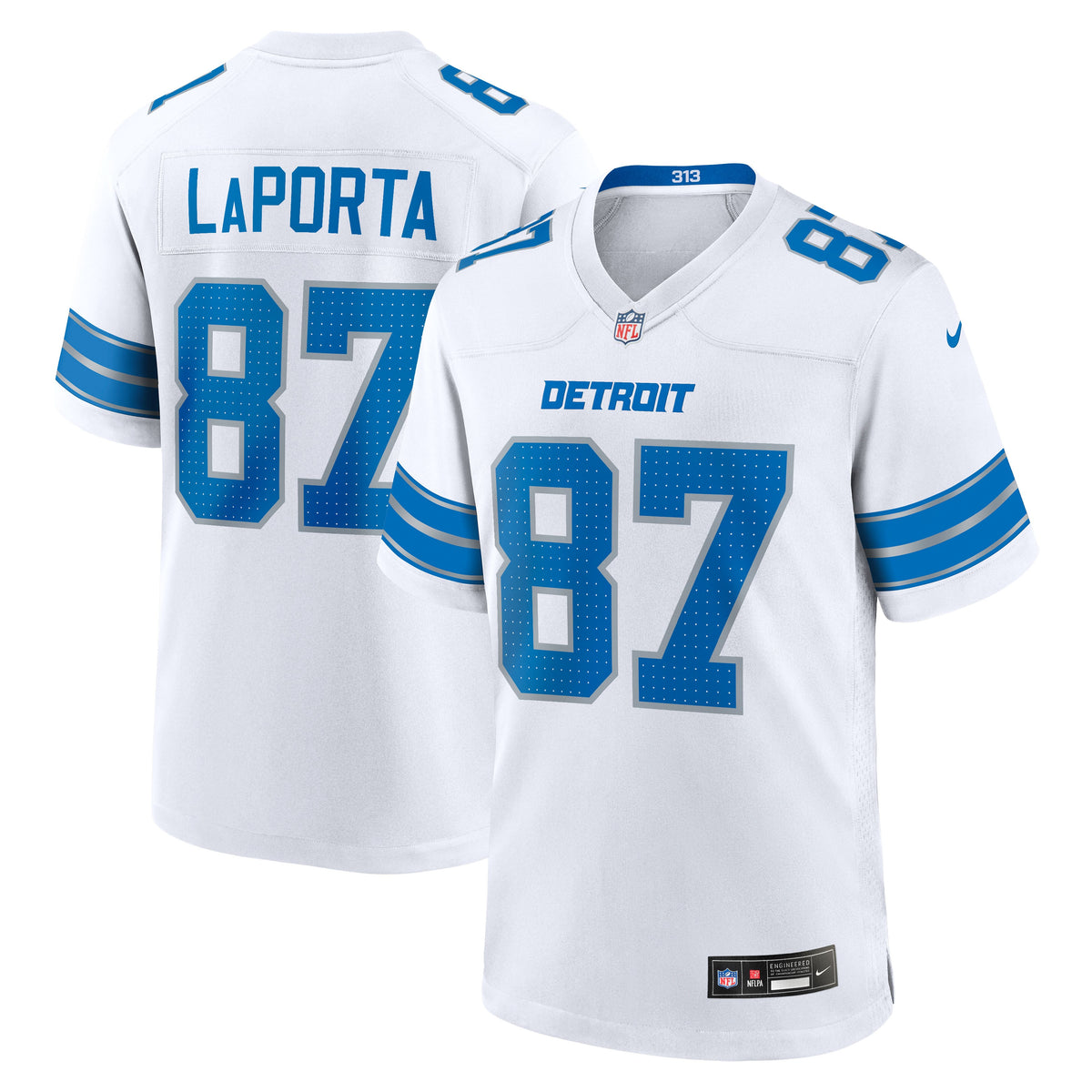 Men's Detroit Lions Sam LaPorta Black 2nd Alternate Jersey