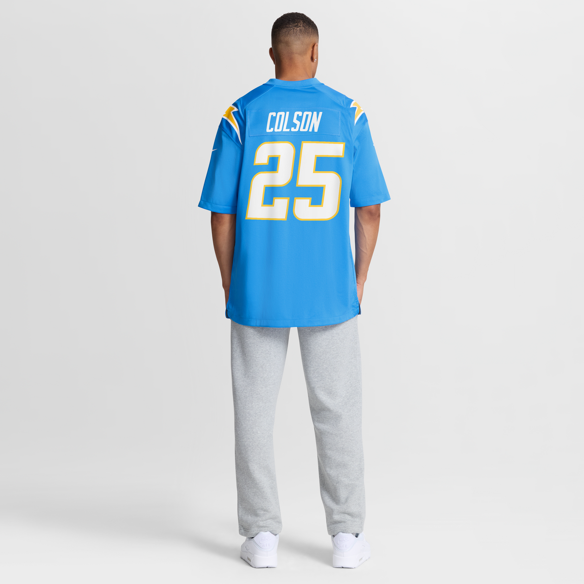 Men's Los Angeles Chargers Junior Colson Powder Blue Team Jersey
