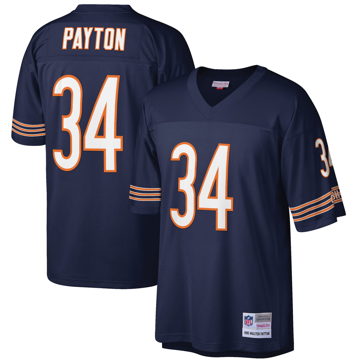 Men's Chicago Bears Walter Payton White Big & Tall 1985 Retired Player Replica Jersey